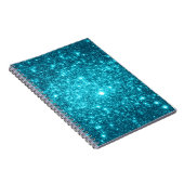 Türkis Sparkle Notizblock (Rechte Seite)