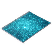 Türkis Sparkle Notizblock (Linke Seite)
