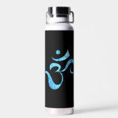 Türkis Sparkle Om Trinkflasche (Rückseite)