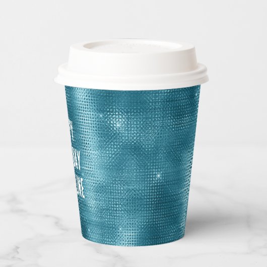Türkis Sparkle Pappbecher (Links)