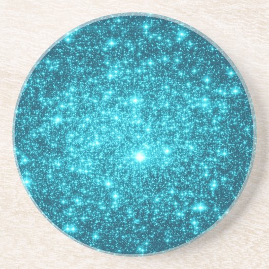 Türkis Sparkle Untersetzer (Vorne)