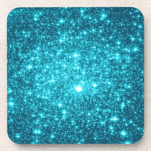 Türkis Sparkle Untersetzer (Vorderseite)