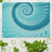 Türkis-Spirale Handtuch (Gefaltet)