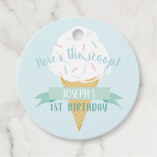 Türkis Sprinkles Ice Cream Geburtstag Vielen Dank Geschenkanhänger