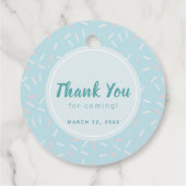 Türkis Sprinkles Ice Cream Geburtstag Vielen Dank Geschenkanhänger (Rückseite)