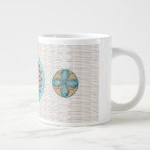 Türkis-Spule inspirierter Tassen-Entwurf Jumbo-Tasse (Rechts)