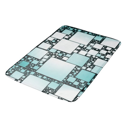 Türkis Squashmatte Badematte (Schrägansicht)