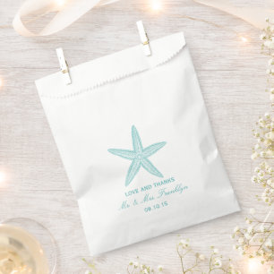 Türkis Starfish Beach Hochzeitsnacht Geschenktütchen