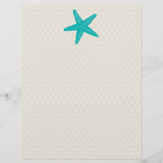 Türkis Starfish Cancun Mexiko Begrüßungsschreiben (Rückseite)