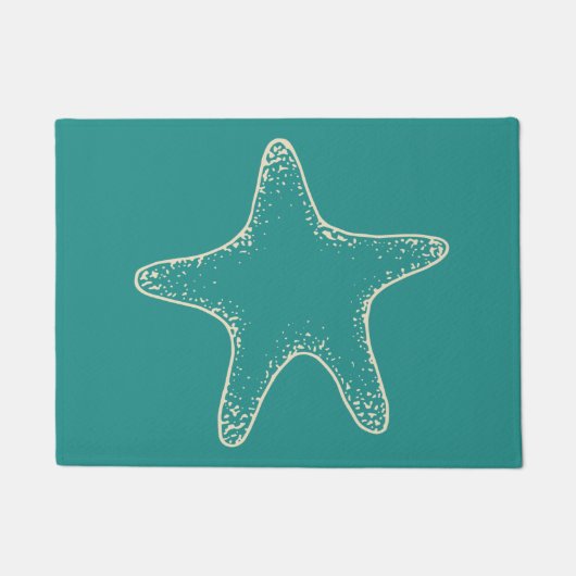 Türkis Starfish Doormat Fußmatte (Vorderseite)