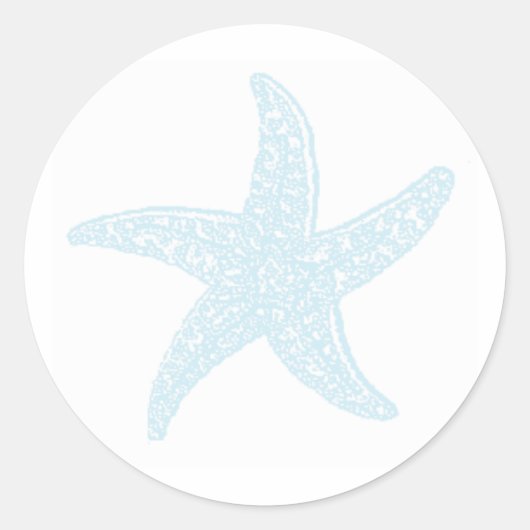 Türkis Starfish Round Stickers (Vorderseite)