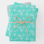 Türkis-Starfish Sand Dollars Geschenkpapier Set (Beispiel)