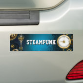 Türkis-Steampunkirche Hintergrund mit Gears Autoaufkleber (Auf Auto)