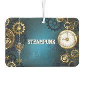 Türkis-Steampunkirche Hintergrund mit Gears Autolufterfrischer (Rückseite)