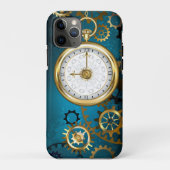 Türkis-Steampunkirche Hintergrund mit Gears Case-Mate iPhone Hülle (Rückseite)