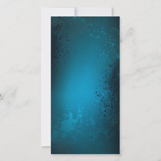 Türkis-Steampunkirche Hintergrund mit Gears Dankeskarte (Rückseite)