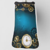 Türkis-Steampunkirche Hintergrund mit Gears Golf Headcover (Rotieren 90)