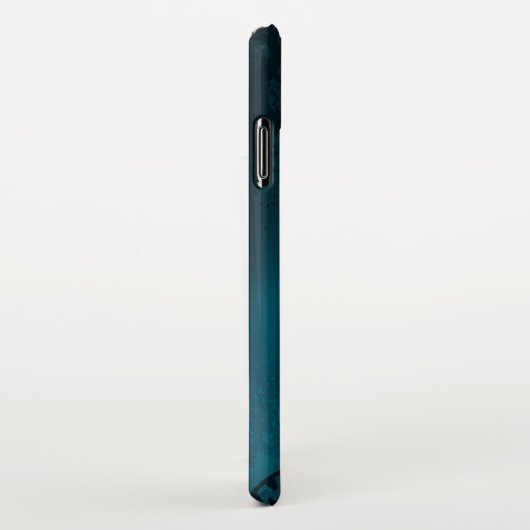 Türkis-Steampunkirche Hintergrund mit Gears iPhone Hülle (Rechte Seite)