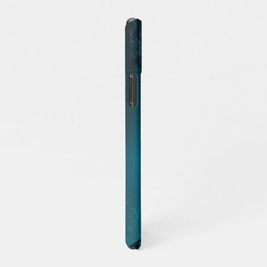 Türkis-Steampunkirche Hintergrund mit Gears iPhone Hülle (Rechte Seite)