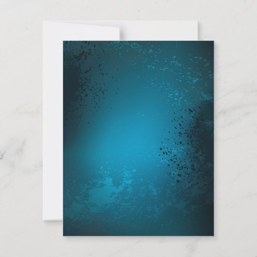 Türkis-Steampunkirche Hintergrund mit Gears Mitteilungskarte (Rückseite)