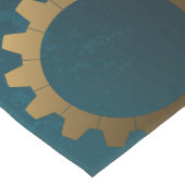 Türkis-Steampunkirche Hintergrund mit Gears Mittelgroßer Tischläufer (Ecke)