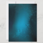 Türkis-Steampunkirche Hintergrund mit Gears Save The Date (Rückseite)