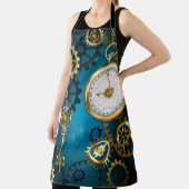 Türkis-Steampunkirche Hintergrund mit Gears Schürze (InSitu)