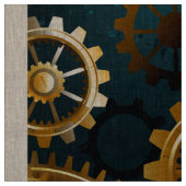 Türkis-Steampunkirche Hintergrund mit Gears Stoff (Muster)