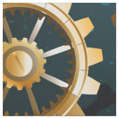 Türkis-Steampunkirche Hintergrund mit Gears Stoff (Nahaufnahme)