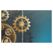 Türkis-Steampunkirche Hintergrund mit Gears Stoff (Fat Quarter (45,7 x 55,9 cm))