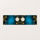 Türkis-Steampunkirche Hintergrund mit Gears Visitenkarten (Außenseite Aufgefaltet)