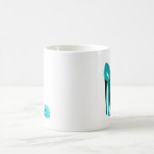 Türkis-Stilett-Schuh und Rose Kaffeetasse (Mittel)