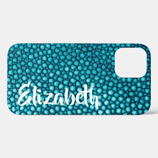 Türkis Stingray Case-Mate iPhone Hülle (Rückseite (Horizontal))
