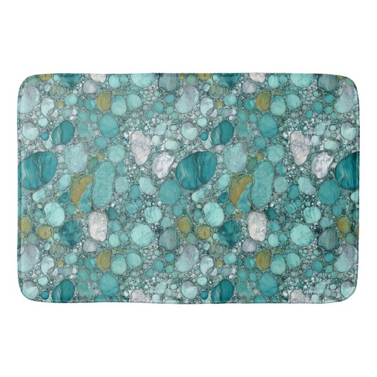 Türkis Stones Bath Mat Badematte (Vorderseite)