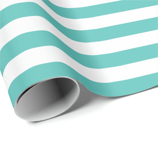 Türkis Stripes Packpapier (Rolleneckpunkt)
