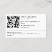 Türkis-Südwestboho-Stammesmuster QR Visitenkarte (Rückseite)