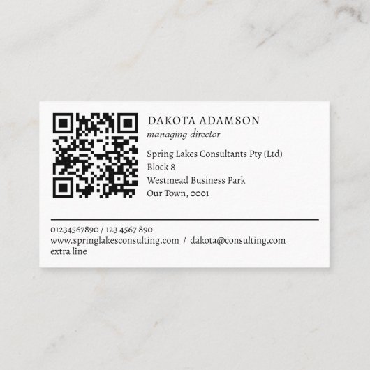 Türkis-Südwestboho-Stammesmuster QR Visitenkarte (Rückseite)