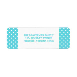 Türkis Sweet Polka Dot Holiday Address Labels