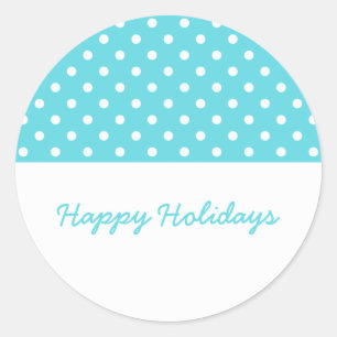 Türkis Sweet Polka Dot Holiday Stickers