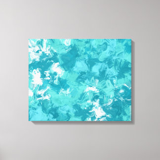 Türkis Swirl Abstrakte Kunst Leinwand