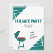 Türkis Tailgate Ribs Wings Dancing Party Einladung (Vorderseite)