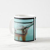 Türkis-Tasse, Vintages Auto, Mann-Höhle Kaffeetasse (Vorderseite Links)