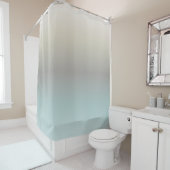 Türkis Taupe Cream Gradient Minimal Duschvorhang (Beispiel)