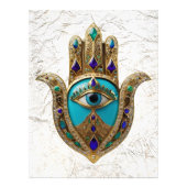Türkis Third Eye Hamsa Fotodruck (Vorne)