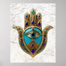 Türkis Third Eye Hamsa