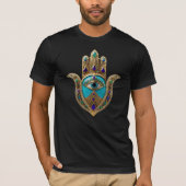 Türkis Third Eye Hamsa T-Shirt (Vorderseite)