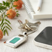 Türkis-transportierbare Toilette Schlüsselanhänger (Seite)