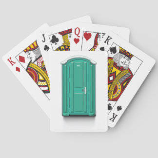 Türkis-transportierbare Toilette Spielkarten