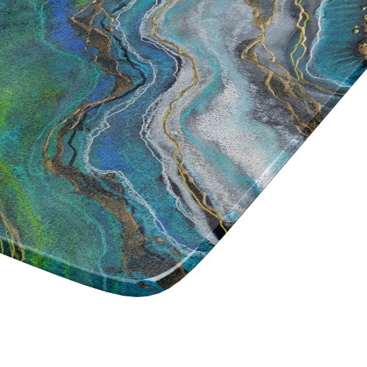 Türkis Treasure Geode Schneidebrett (Ecke)