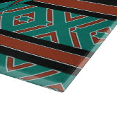 Türkis Tribal Sun Kokopelli Südwestdesign Schneidebrett (Ecke)